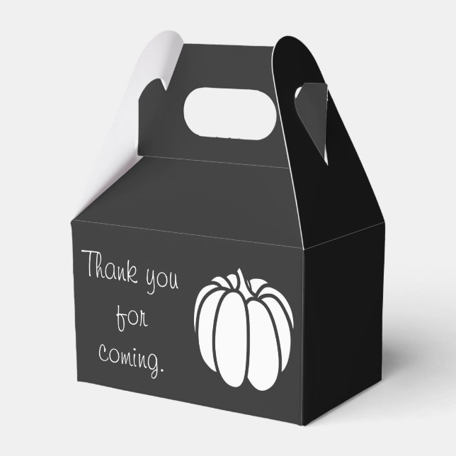 Pumpkin Patch in Black Favour Box (Front Side)