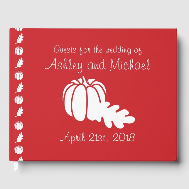 Pumpkin Patch in Cherry Guest Book (Front)