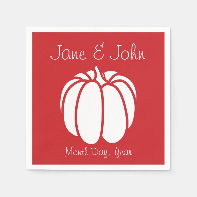 Pumpkin Patch in Cherry Napkins (Front)