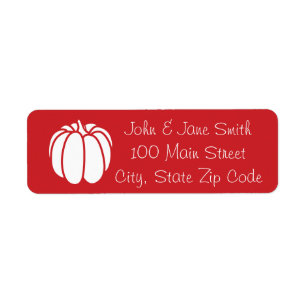 Pumpkin Patch in Cherry Return Address Label