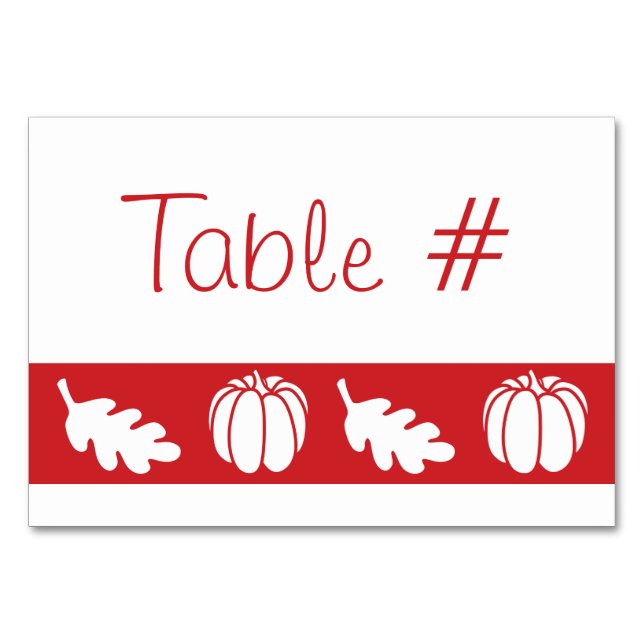 Pumpkin Patch in Cherry Table Card (Front)
