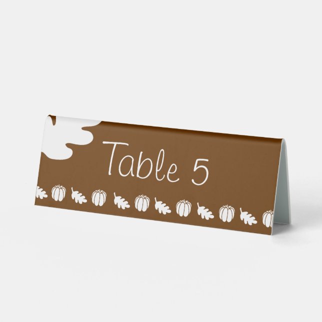 Pumpkin Patch in Chocolate Table Tent Sign (Front)