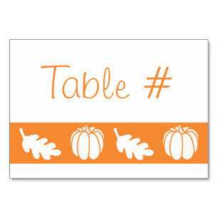 Pumpkin Patch in Orange Table Card