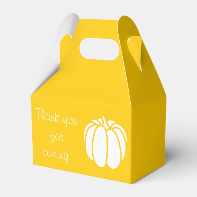 Pumpkin Patch in Yellow Favour Box (Front Side)