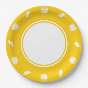 Pumpkin Patch in Yellow Paper Plate