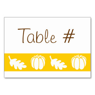 Pumpkin Patch in Yellow Table Card
