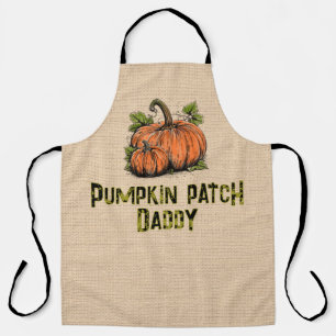 Pumpkin Patch Kiddo Halloween Faux Burlap Apron