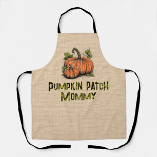 Pumpkin Patch Kiddo Halloween Faux Burlap Apron