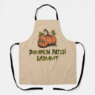 Pumpkin Patch Kiddo Halloween Faux Burlap Apron