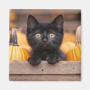 Pumpkin Patch Kitten Magnet