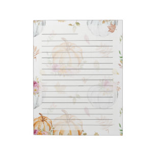 Pumpkin Patch Letter Notepad – Autumn Stationery 