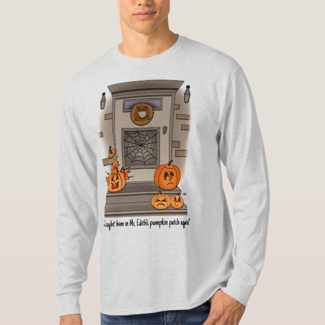 Pumpkin Patch Men's Grey Longsleeved T-Shirt (Front)