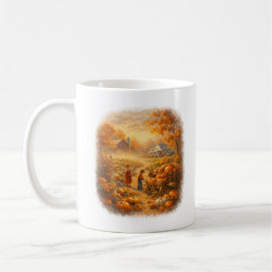 Pumpkin Patch Morning – Autumn Harvest Farmhouse Coffee Mug