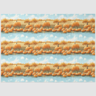Pumpkin Patch Pattern Decoupage Tissue Paper