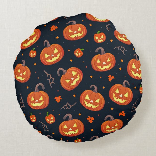 Pumpkin Patch Plush Cushion – Cosy Fall Decor! (Back)