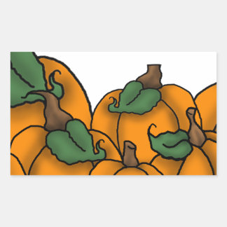 pumpkin patch rectangular sticker