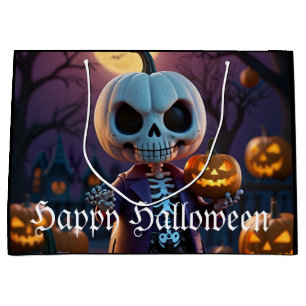 Pumpkin Patch Skeleton Companion Large Gift Bag