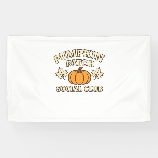 Pumpkin Patch Social Club – Cosy Autumn Aesthetic  Banner (Horizontal)