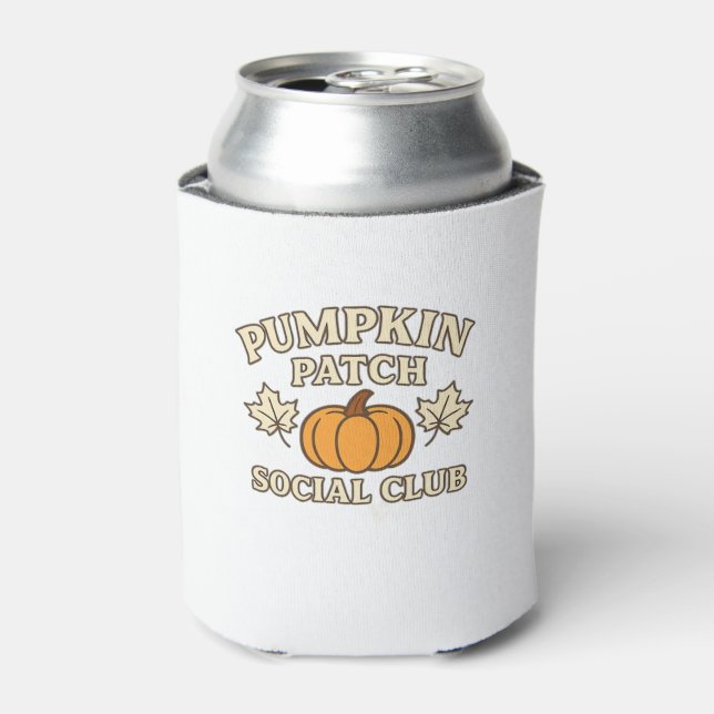 Pumpkin Patch Social Club � Cosy Autumn Aesthetic  Can Cooler (Can Front)