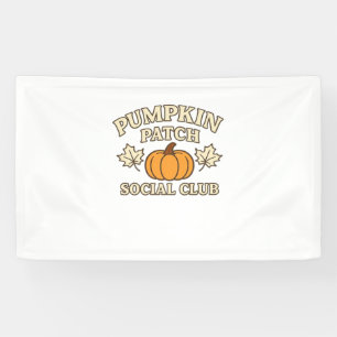 Pumpkin Patch Social Club – Cozy Autumn Aesthetic Banner