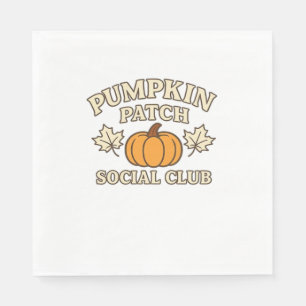 Pumpkin Patch Social Club – Cozy Autumn Aesthetic Napkin