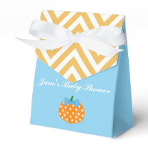 Pumpkin Patch Themed Boy Baby Shower favour Box