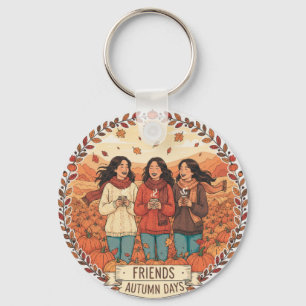 Pumpkin Patch Trio Icon   Friends Autumn Vibes  Key Ring