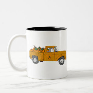 pumpkin patch Two-Tone coffee mug