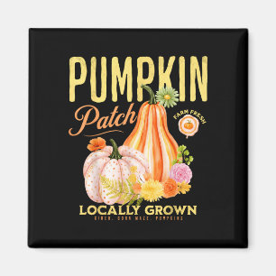 Pumpkin patch vintage fall autumn halloween women magnet