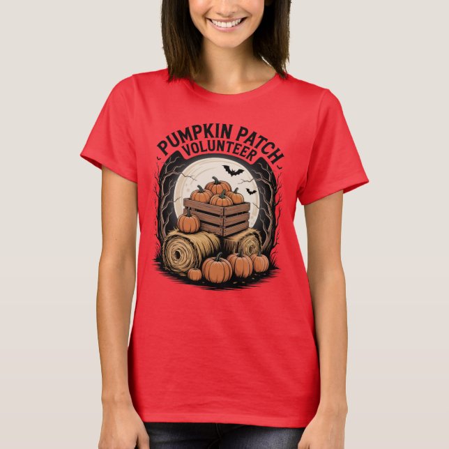Pumpkin Patch Volunteer Halloween T-Shirt (Front)