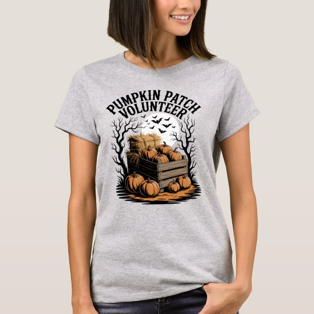 Pumpkin Patch Volunteer Halloween T-Shirt (Front)
