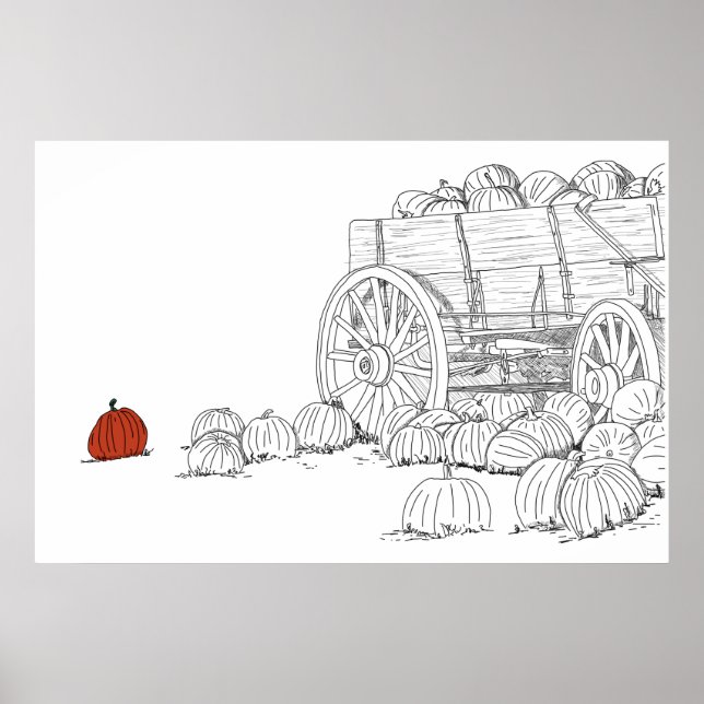 Pumpkin Patch Wagon Poster (Front)
