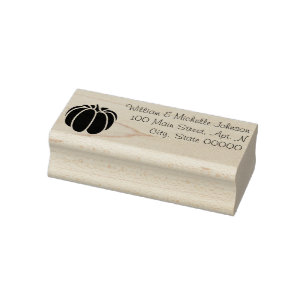 Pumpkin Patch Wooden Address Stamp
