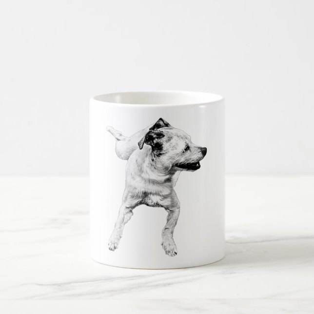 Pumpkin-Path Spin, Ears Up Coffee Mug (Center)