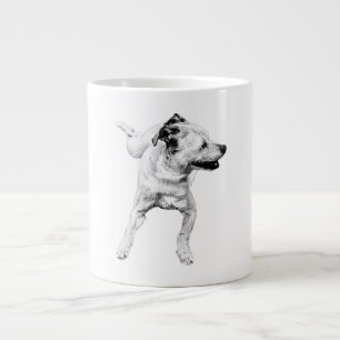 Pumpkin-Path Spin, Ears Up Large Coffee Mug