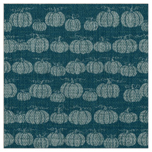 Pumpkin Pathe Stripe - Tonal Teal Fabric