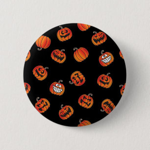 Pumpkin pattern 6 cm round badge