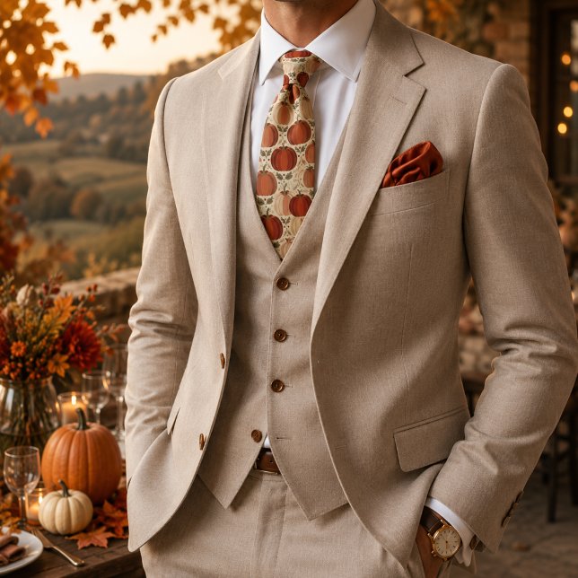 Pumpkin Pattern Boho Style Tie (Creator Uploaded)