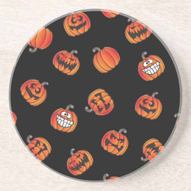 Pumpkin pattern coaster (Front)