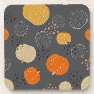 Pumpkin pattern coaster