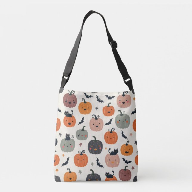 Pumpkin Pattern Crossbody Bag (Back)