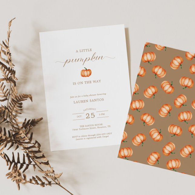 Pumpkin Pattern Fall Baby Shower | Invitation (Available for print and instant digital download!)
