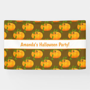 Pumpkin Pattern Halloween Party Banner