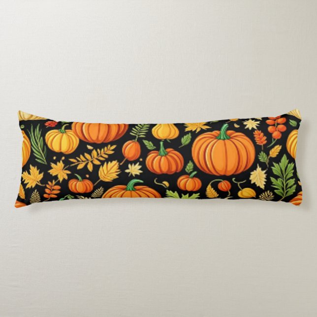 Pumpkin Pattern Harvest Day Autumn Decor Body Cushion (Front)