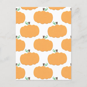 Pumpkin Pattern Holiday Postcard