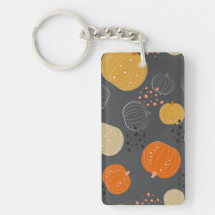 Pumpkin pattern key ring