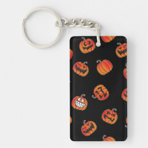 Pumpkin pattern key ring