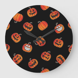 Pumpkin pattern large clock