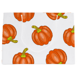 Pumpkin pattern large gift bag