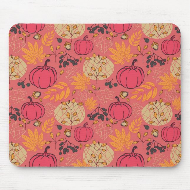 Pumpkin pattern mouse mat (Front)